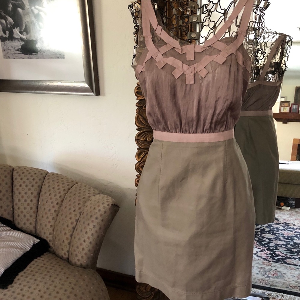 Ann Taylor LOFT dainty beige dress